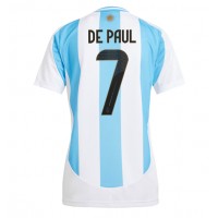 Argentina Rodrigo De Paul #7 Fotballklær Hjemmedrakt Dame Copa America 2024 Kortermet